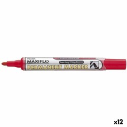 Marcatore permanente Pentel NLF50 Rosso 12 Pezzi (12 Unità)