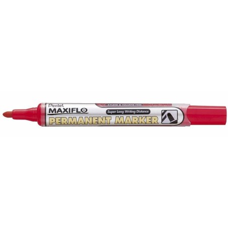 Marcatore permanente Pentel NLF50 Rosso 12 Pezzi (12 Unità)