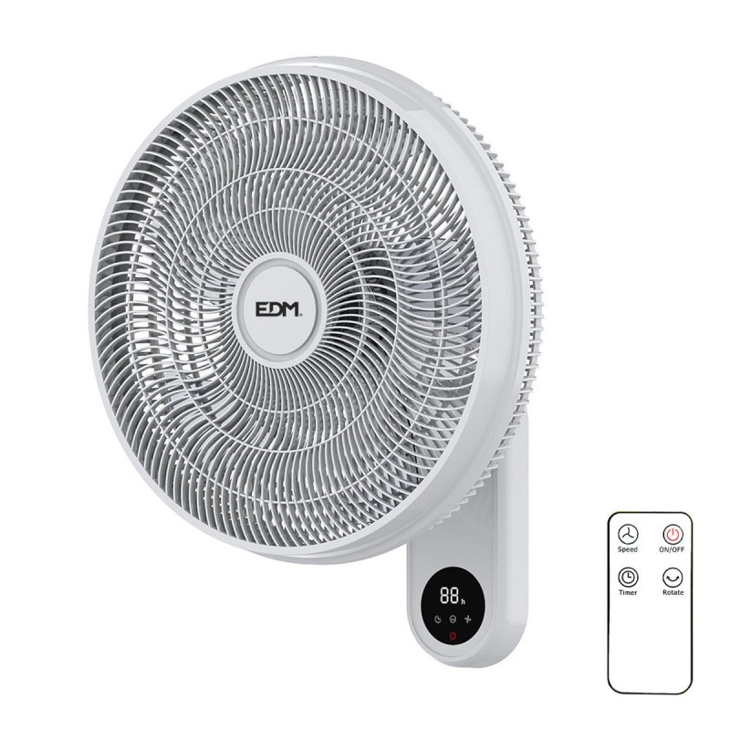 Ventilatore da Parete EDM Bianco 50 W Ventilatore da Parete EDM Bianco 50 W
