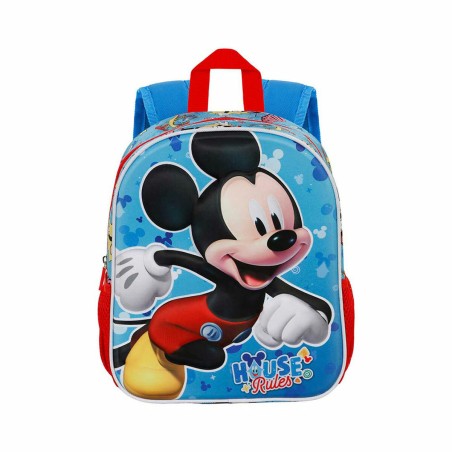 Zaino Scuola 3D Mickey Mouse Karactermania Azzurro 26 x 11 x 31 cm