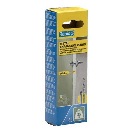 Dadi e viti Rapid 5001548 Ø 8 x 46 mm M4 x 58 mm Metallo Espansione 10 Unità