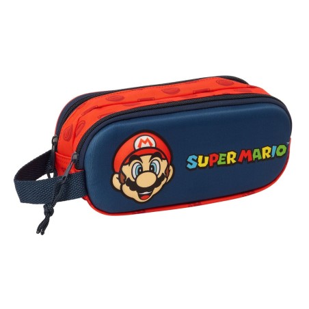 Zaino Scuola Super Mario Rosso Blu Marino 21 x 8 x 6 cm