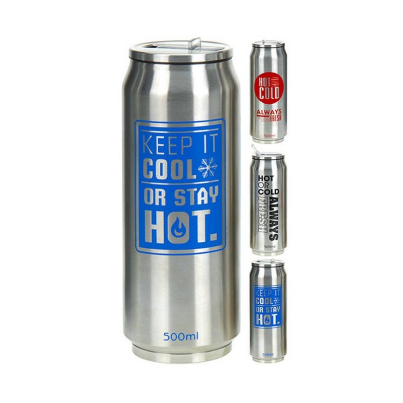 Thermos da Viaggio Metaltex Bocchetta Acciaio inossidabile Lattina Multicolore 500 ml Thermos da Viaggio Metaltex Bocchetta Acciaio inossidabile Lattina Multicolore 500 ml