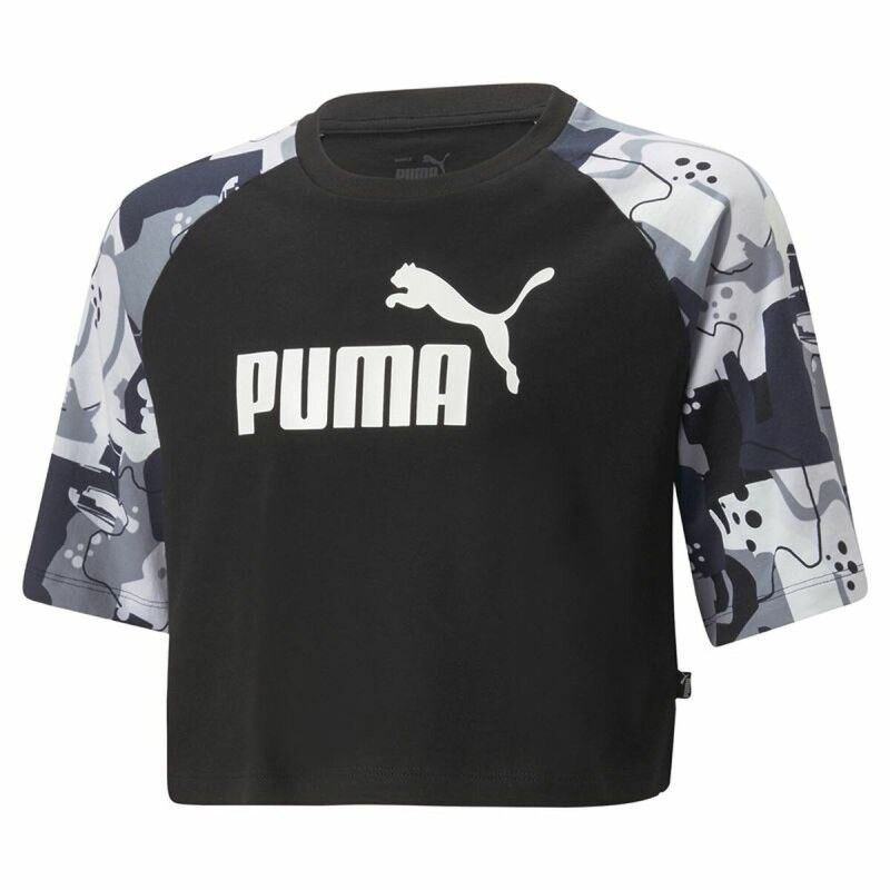 Maglia a Maniche Corte per Bambini Puma Ess+ Street Art Nero Maglia a Maniche Corte per Bambini Puma Ess+ Street Art Nero