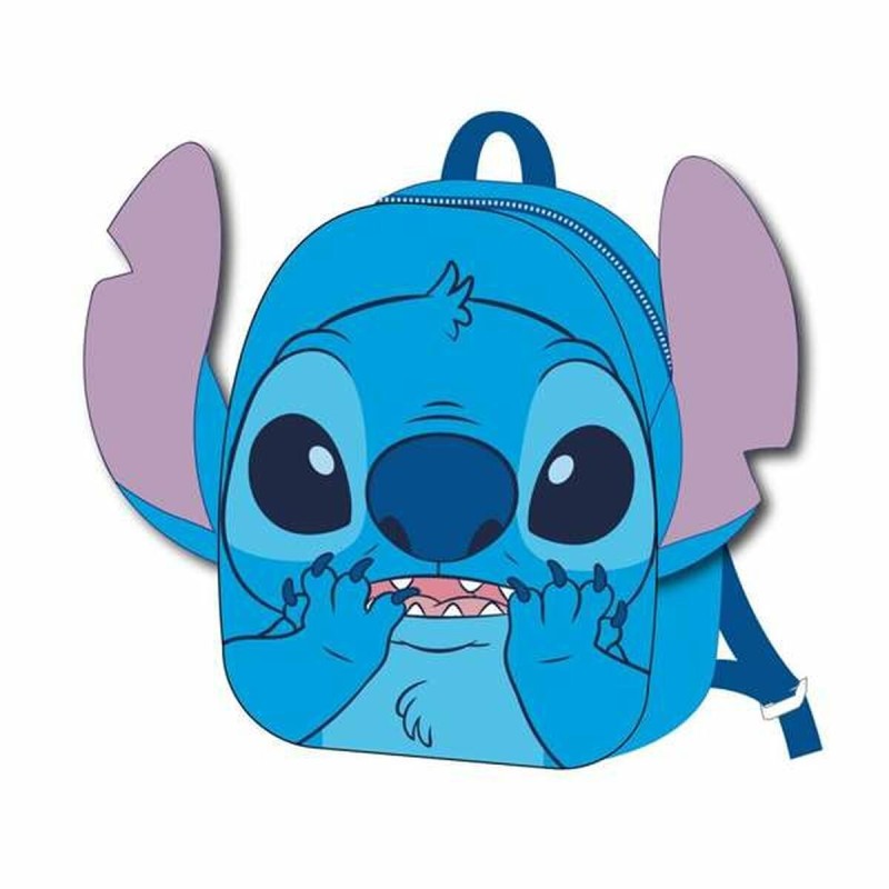 Zaino Scuola Stitch Stitch Blue 18 x 22 x 8 cm