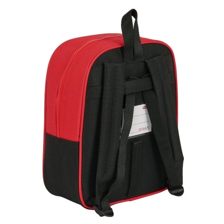 Zaino Scuola Sevilla Fútbol Club Nero Rosso 22 x 27 x 10 cm