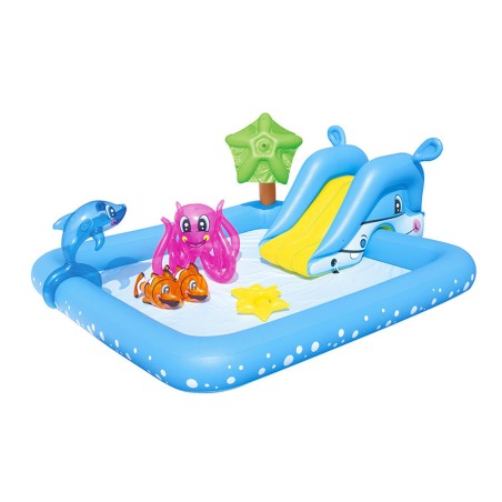 Bestway Piscina Gonfiabile Parco Giochi Acquario 239x206x86 cm +2 Anni Giardino 53052
