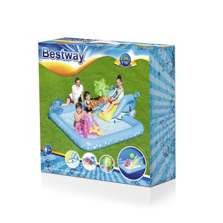 Bestway Piscina Gonfiabile Parco Giochi Acquario 239x206x86 cm +2 Anni Giardino 53052