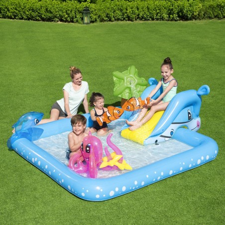 Bestway Piscina Gonfiabile Parco Giochi Acquario 239x206x86 cm +2 Anni Giardino 53052