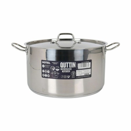 Pentola con Coperchio Quttin Hotel Acciaio ø 32 x 18 cm (2 Unità)