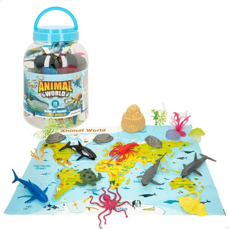 Figure di animali Colorbaby 19 Pezzi Oceano Plastica 14 x 6 x 7 cm (6 Unità)