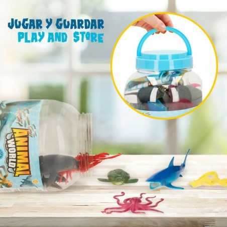Figure di animali Colorbaby 19 Pezzi Oceano Plastica 14 x 6 x 7 cm (6 Unità)