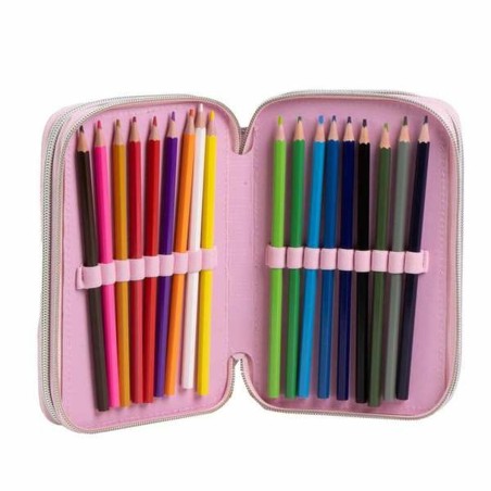 Astuccio Minnie Mouse Rosa 12,5 x 6,5 x 19,5 cm