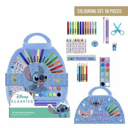 Set di Cancelleria Stitch Azzurro Valigetta