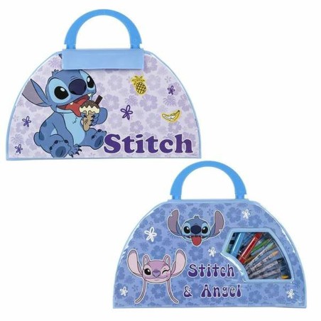 Set di Cancelleria Stitch Azzurro Valigetta