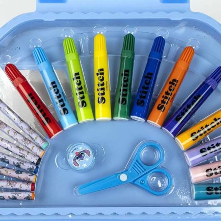 Set di Cancelleria Stitch Azzurro Valigetta