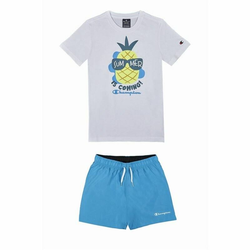 Completo Sportivo per Bambini Champion Bianco 2 Pezzi Completo Sportivo per Bambini Champion Bianco 2 Pezzi