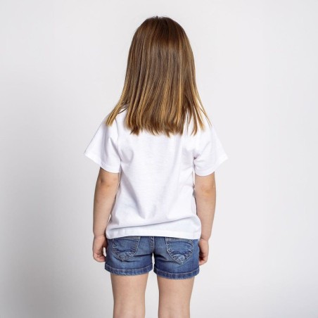 Maglia a Maniche Corte per Bambini Minnie Mouse Bianco