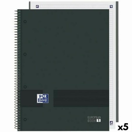 Quaderno Oxford European Book Write&Erase Nero A4 80 Pagine (5 Unità)