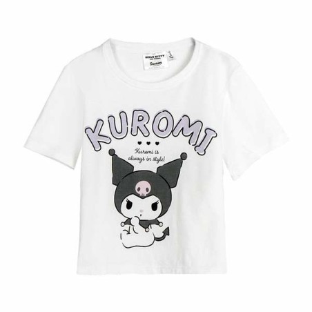Maglia a Maniche Corte per Bambini Hello Kitty Bianco
