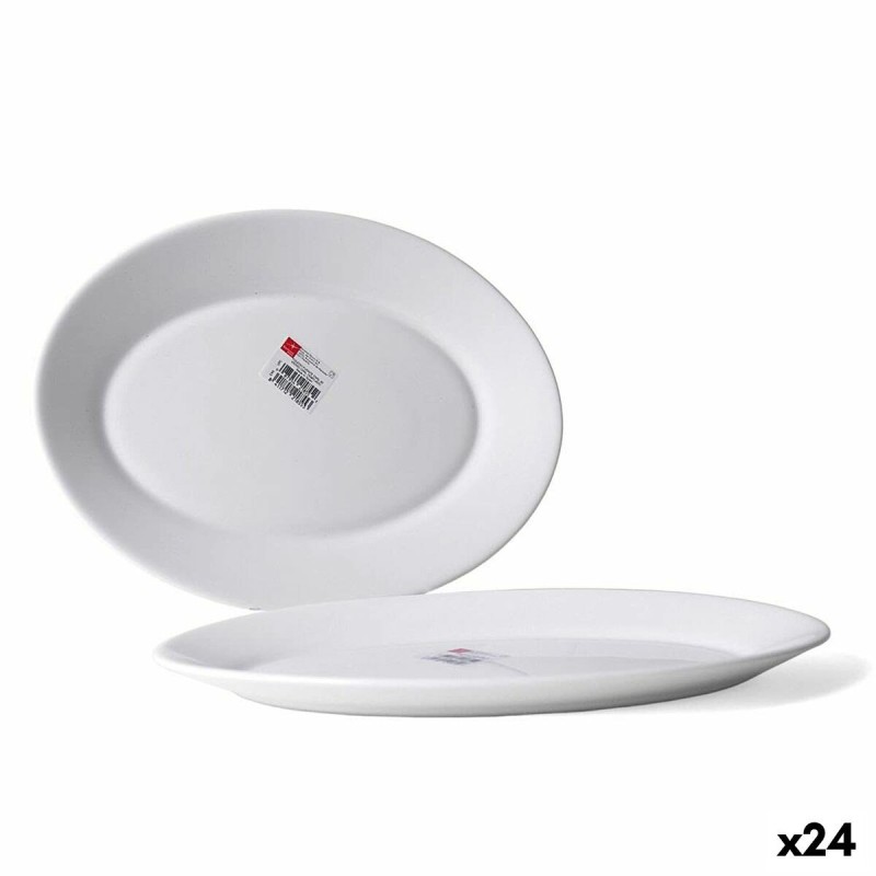 Teglia da Cucina Bormioli Toledo Bianco Vetro Ovale 30 x 21 x 2,7 cm (24 Unità) Teglia da Cucina Bormioli Toledo Bianco Vetro Ovale 30 x 21 x 2,7 cm (24 Unità)