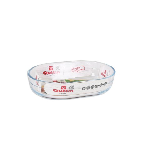 Pirofila da Forno Quttin   Vetro Ovale 600 ml 17,6 x 12,7 x 4 cm (6 Unità)