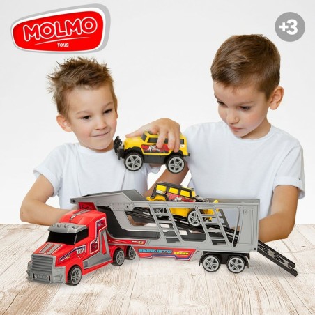 Camion Porta-veicoli Colorbaby 47 x 13 x 8 cm (4 Unità) 3 Pezzi Ad attrito