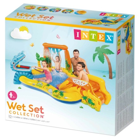 Piscina Gonfiabile per Bambini Intex Parco giochi Dinosauri 272 L 249 x 109 x 191 cm (2 Unità)