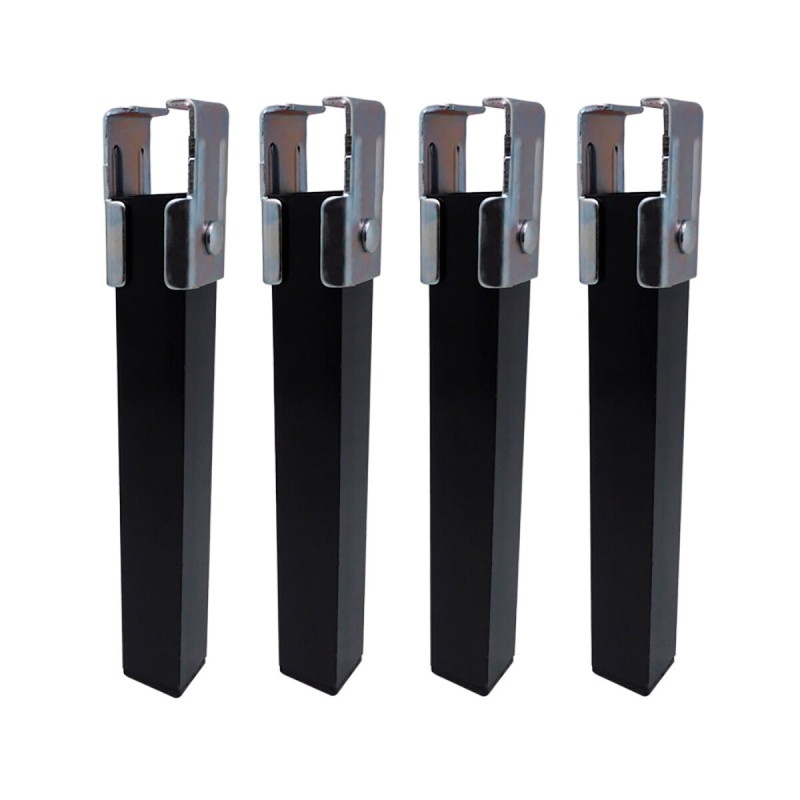 Gambe del letto Micel PT25 96400 Nero Acciaio 4 Pezzi Gambe del letto Micel PT25 96400 Nero Acciaio 4 Pezzi
