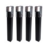 Gambe del letto Micel PT25 96400 Nero Acciaio 4 Pezzi