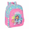 Zaino Scuola Gabby's Dollhouse Confetti Rosa Turchese 26 x 34 x 11 cm