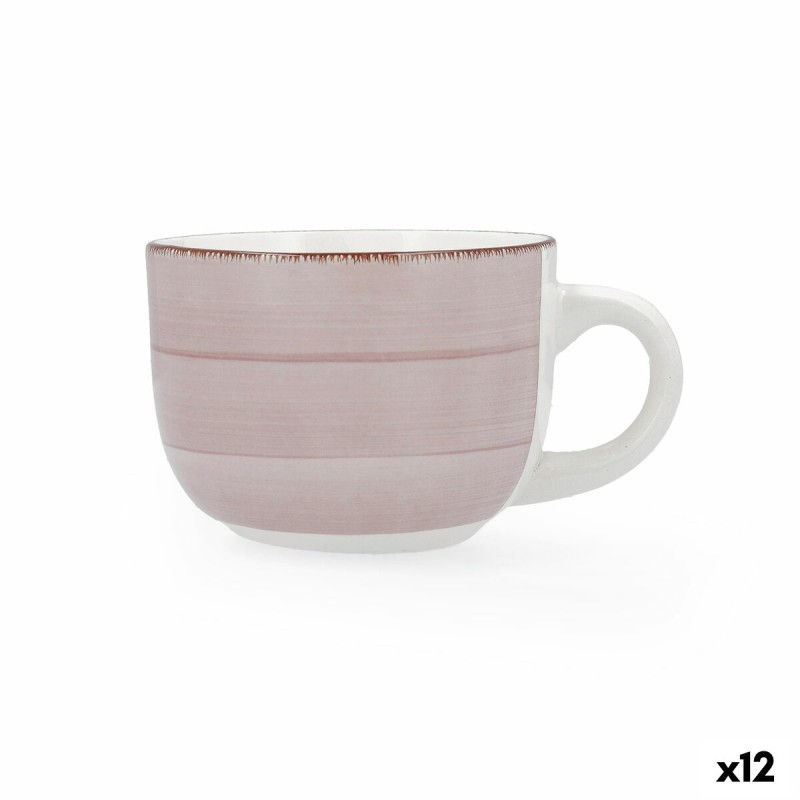 Tazza Quid Vita Morning Ceramica Rosa (470 ml) (12 Unità) Tazza Quid Vita Morning Ceramica Rosa (470 ml) (12 Unità)