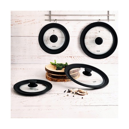 Coperchio per Pentola Quid Ebano Nero Vetro Ø 28 cm