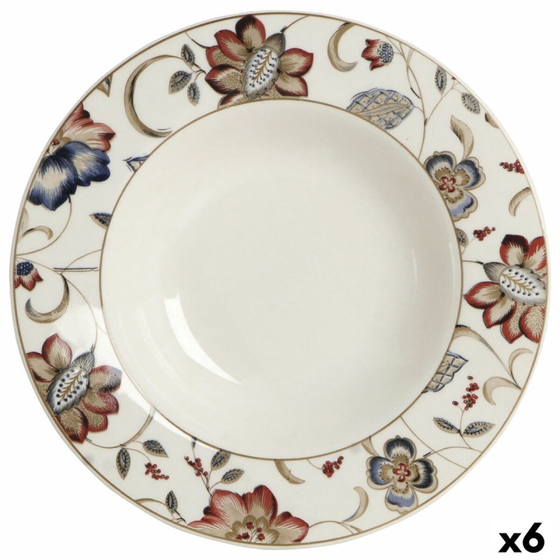 Piatto Fondo Queen´s By Churchill Jacobean Floreale Ceramica servizio di piatti 22,8 cm (6 Unità) Piatto Fondo Queen´s By Churchill Jacobean Floreale Ceramica servizio di piatti 22,8 cm (6 Unità)