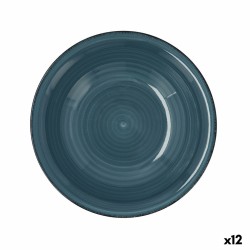 Piatto Fondo Quid Vita Ceramica Azzurro (ø 21,5 cm) (12 Unità)