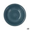 Piatto Fondo Quid Vita Ceramica Azzurro (ø 21,5 cm) (12 Unità)