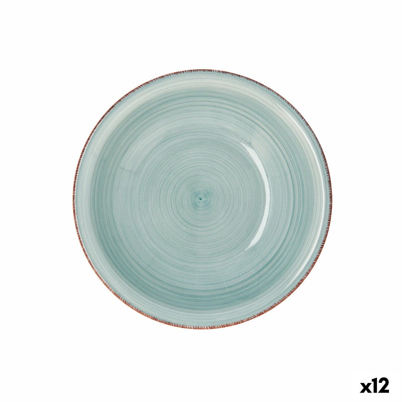 Piatto Fondo Quid Vita Aqua Ceramica Ø 21,5 cm (12 Unità) Piatto Fondo Quid Vita Aqua Ceramica Ø 21,5 cm (12 Unità)