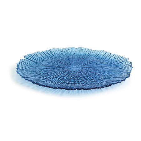 Piatto da pranzo Quid Mar De Viento Azzurro Vetro Ø 32 cm (6 Unità) (Pack 6x)