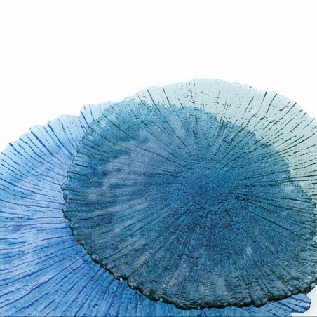 Piatto da pranzo Quid Mar De Viento Azzurro Vetro Ø 32 cm (6 Unità) (Pack 6x)