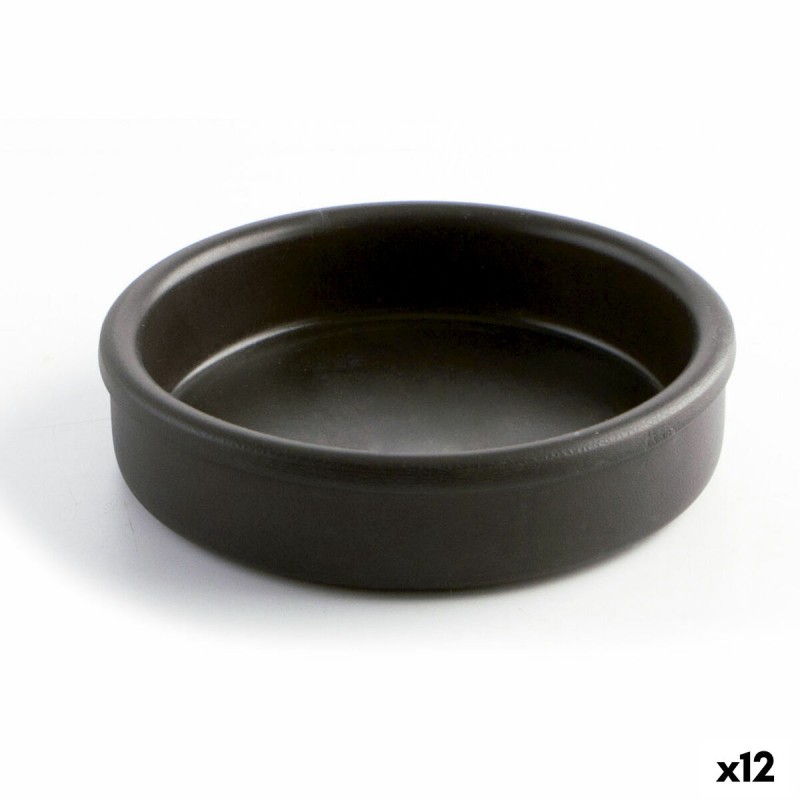 Teglia Quid Barro Lux Nero Ceramica Ø 14 cm (12 Unità) Teglia Quid Barro Lux Nero Ceramica Ø 14 cm (12 Unità)