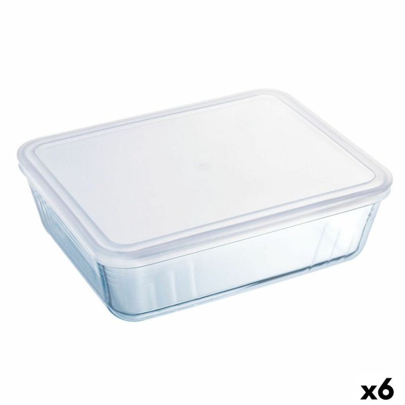 Portapranzo Rettangolare con Coperchio Pyrex Cook & Freeze 19 x 14 x 5 cm 800 ml Trasparente Silicone Vetro (6 Unità) Portapranzo Rettangolare con Coperchio Pyrex Cook & Freeze 19 x 14 x 5 cm 800 ml Trasparente Silicone Vetro (6 Unità)