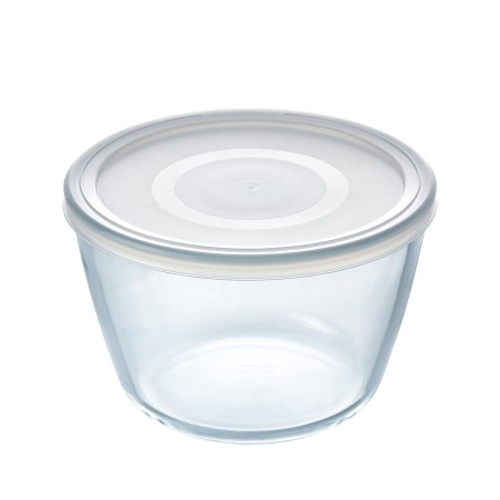 Porta Pranzo Rotondo con Coperchio Pyrex Cook & Freeze 1,6 L 17 x 17 x 12 cm Trasparente Silicone Vetro (4 Unità)