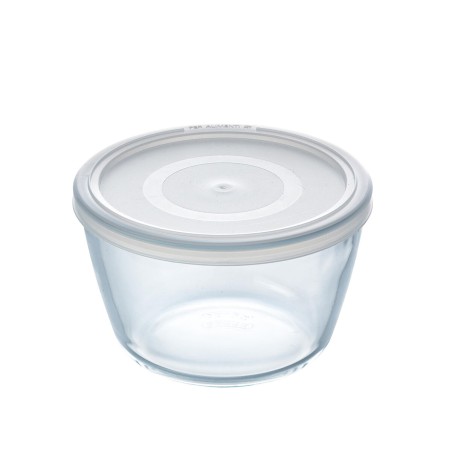 Porta Pranzo Rotondo con Coperchio Pyrex Cook & Freeze 1,1 L 15 x 15 x 10 cm Trasparente Silicone Vetro (4 Unità)