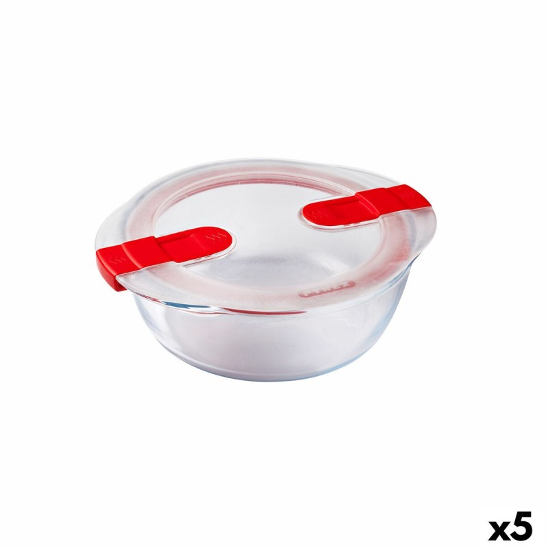 Porta pranzo Ermetico Pyrex Cook&heat 1,1 L 21 x 18 x 7 cm Trasparente Vetro (5 Unità) Porta pranzo Ermetico Pyrex Cook&heat 1,1 L 21 x 18 x 7 cm Trasparente Vetro (5 Unità)