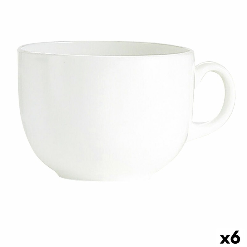 Tazza Luminarc Blanc Grande Bianco Vetro (720 ml) (6 Unità) Tazza Luminarc Blanc Grande Bianco Vetro (720 ml) (6 Unità)