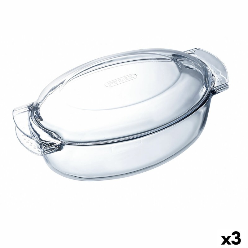 Pirofila da Forno Pyrex Classic Vidrio Trasparente Vetro Ovalada 39 x 23 x 15 cm Con coperchio (3 Unità) Pirofila da Forno Pyrex Classic Vidrio Trasparente Vetro Ovalada 39 x 23 x 15 cm Con coperchio (3 Unità)