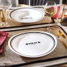 Piatto da pranzo Luminarc Friends Time Bistr Bianco/Nero Vetro Ø 30 cm Carne (12 Unità)