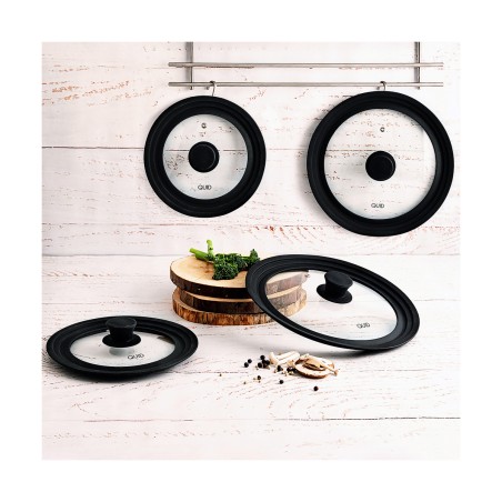 Coperchio per Pentola Quid Ebano Nero Vetro Ø 22 cm