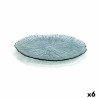 Piatto da pranzo Quid Mar De Viento Turchese Vetro Ø 32 cm (6 Unità) (Pack 6x)