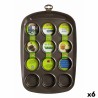 Teglia per Muffin Pyrex Asimetria Nero 38 x 25 x 5 cm (6 Unità)